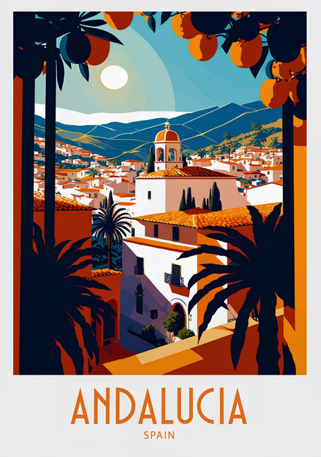 0_Andalucia Travel Print Spain Home Decor Landscape Art Andalucia Wall Art for A
