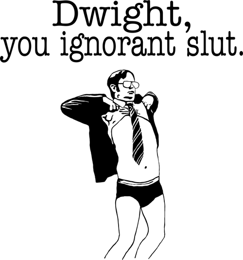 Dwight You Ignorant Slut Poster Canvas Movie Film Print A0 A1 A2 A3 A4 A5 A6 Art