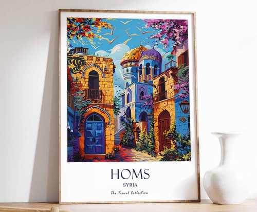 1_Homs Print, Homs Travel Poster, Middle East Travel Print, Islamic Decor, Gift