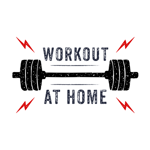 22_Workout At Home. Coronavirus. Quarantine Life Poster Canvas Movie Film Print