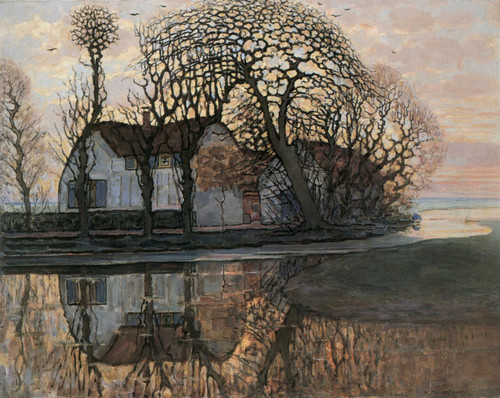 Piet Mondrian - Farm near Duivendrecht Poster Canvas Movie Film Print A0 A1 A2 A