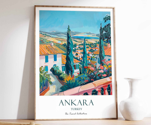 1_Ankara Print, Ankara Travel Poster, Turkey Travel Print, Islamic Decor, Gift f