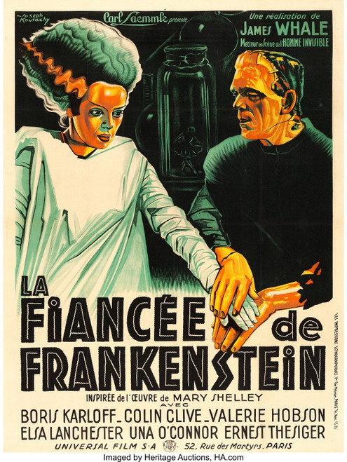 THE BRIDE OF FRANKENSTEIN (1935) 4 Poster Canvas Movie Film Print A0 A1 A2 A3 A4