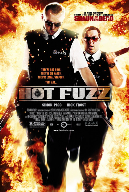 Hot Fuzz (1) Poster Canvas Movie Film Print A0 A1 A2 A3 A4 A5 A6 Art Wall Decora