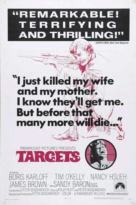 Targets (1968)_0 Poster Canvas Movie Film Print A0 A1 A2 A3 A4 A5 A6 Art Wall De
