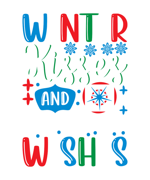Winter Kisses And Snowflake Wishes (2) Poster Canvas Movie Film Print A0 A1 A2 A