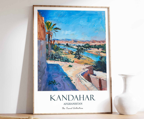 4_Kandahar Print, Kandahar Travel Poster, Afghanistan Poster, Islamic Decor, Mid