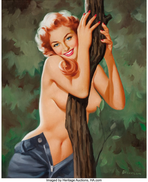 EDWARD D'ANCONA (American, 20th Century). Wood Nymph. Poster Canvas Print Art Pa