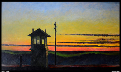 edward-hopper---railroad-sunset--jpb_19335863543_o(1) Poster Canvas Print Art Pa