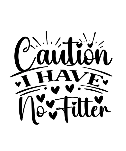 Caution I Have No Filter-01 (18) Poster Canvas Movie Film Print A0 A1 A2 A3 A4 A