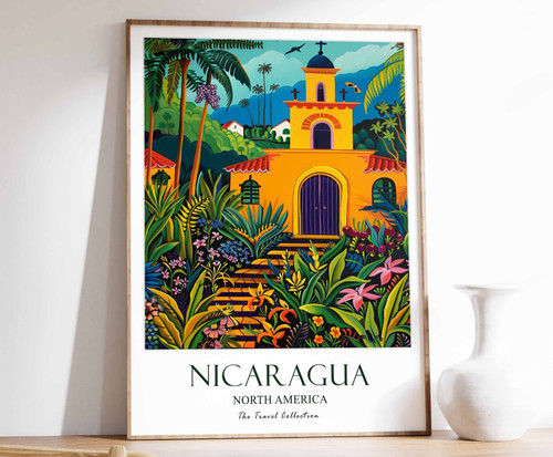 8_Nicaragua Print, Nicaragua Travel Poster, North America Travel Poster, Tropica