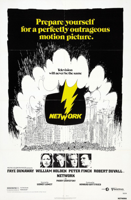 Network (1976)_1 Poster Canvas Movie Film Print A0 A1 A2 A3 A4 A5 A6 Art Wall De