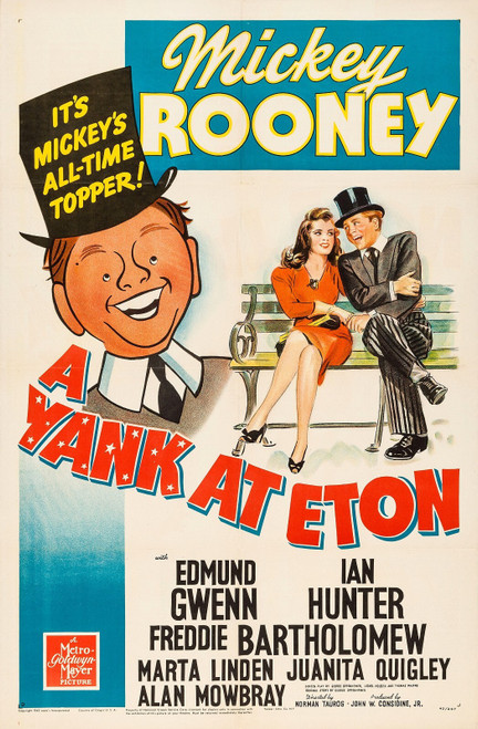 A Yank at Eton (1942)_2 Movie Film Poster Canvas iconic design