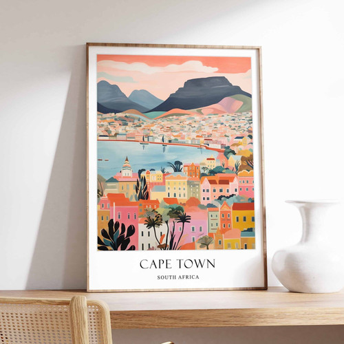 7_Cape Town Poster, South Africa Poster, African Poster, African Travel Poster,