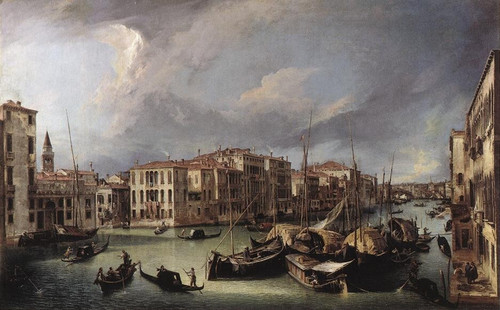 Canaletto_The_Grand_Canal_with_the_Rialto_Bridge_in_the_Back Poster Canvas Movie