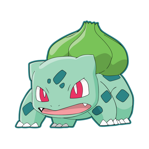Bulbasaur PNG 2 Poster Canvas Movie Film Print A0 A1 A2 A3 A4 A5 A6 Art Wall Dec