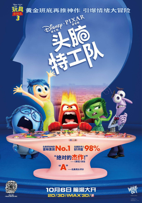 Inside Out (2015)_22 Poster Canvas Movie Film Print A0 A1 A2 A3 A4 A5 A6 Art Wal