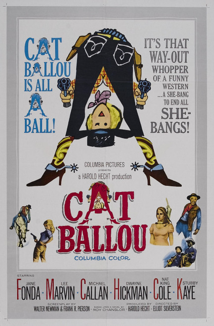 Cat Ballou (1965)_1 Movie Film Poster Canvas iconic design Cat Ballou (1965)_1 Movie Film Poster Canvas iconic design