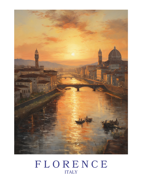 Florence Italy (3) Poster Canvas Travel Holiday Trip Print Turism A0 A1 A2 A3 A4
