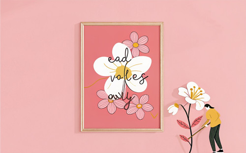 Good Vibes Only Text Quote Art Print - Unframed A6 A5 A4 A3 A2 A1 - Retro Type F