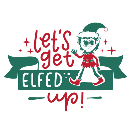 Let_s get Elfed Up Poster Canvas Movie Film Print A0 A1 A2 A3 A4 A5 A6 Art Wall