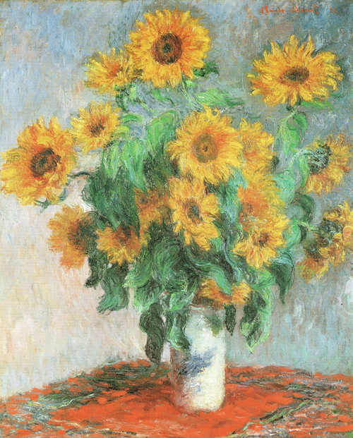 Monet-Sunflowers Poster Canvas Movie Film Print A0 A1 A2 A3 A4 A5 A6 Art Wall De
