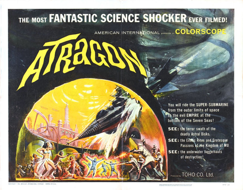 Atragon 03 Poster Canvas Movie Film Print A0 A1 A2 A3 A4 A5 A6 Art Wall Decorati