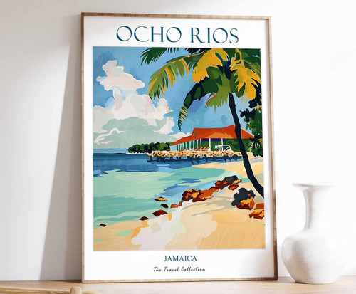 2_Ocho Rios Print, Ocho Rios Travel Poster, Jamaica Travel Poster, Caribbean Pri