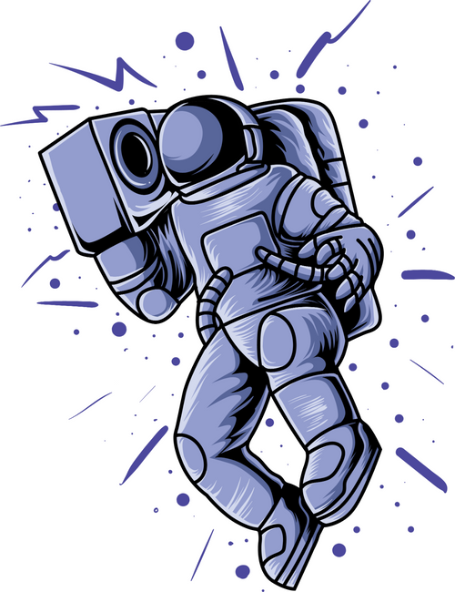 166. Astronaut Music Addict Fun Gift Poster Canvas Print A0 A1 A2 A3 A4 A5 A6 Ar