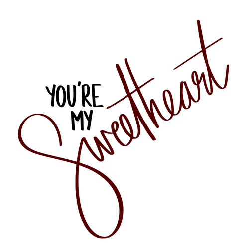 Youre My Sweetheart Colored PNG Poster Canvas Movie Film Print A0 A1 A2 A3 A4 A5