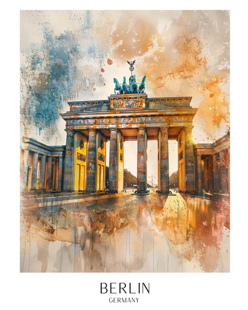 Berlin Germany (2) Poster Canvas Travel Holiday Trip Print Turism A0 A1 A2 A3 A4