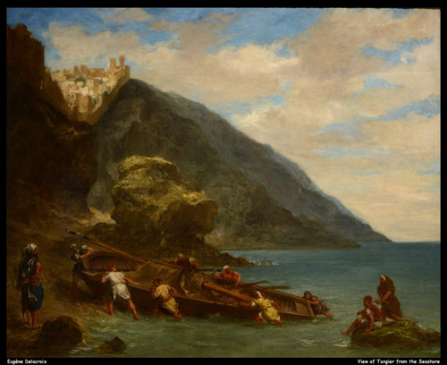 eugne-delacroix---view-of-tangier-from-the-seashore--jpb_16867573545_o(1) Poster