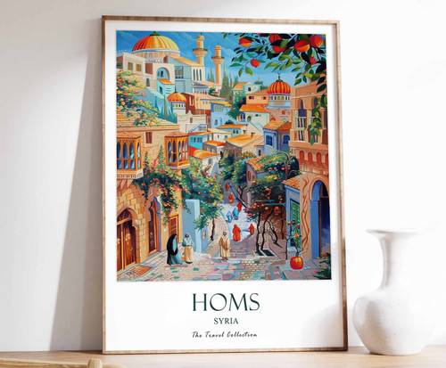 2_Homs Print, Homs Travel Poster, Middle East Travel Print, Islamic Decor, Gift