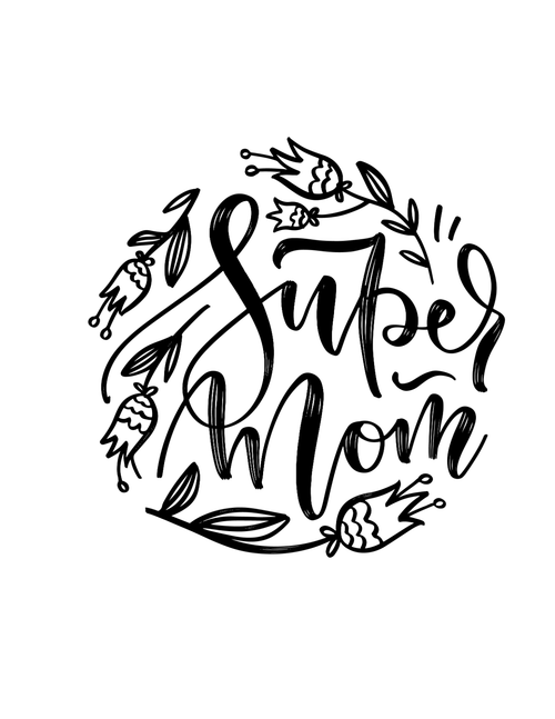 Funny Mom Quotes Coloring Book-03 (4) Poster Canvas Movie Film Print A0 A1 A2 A3