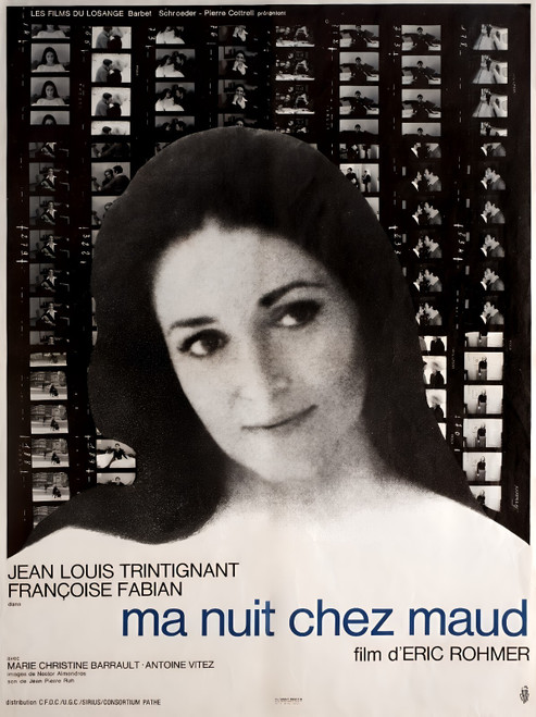 My Night at Mauds 1969 REMASTERED Poster Canvas Movie Film Art Print A0 A1 A2 A3