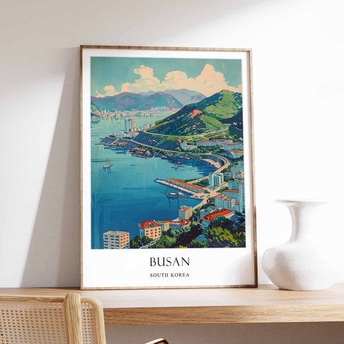 1_Busan Poster, South Korea Poster, Asian Poster, Korean Poster, Asian Travel Ar