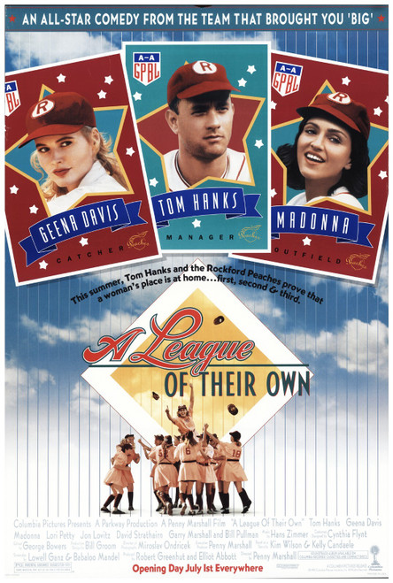 A LEAGUE OF THEIR OWN (1992) 1 Poster Canvas Movie Film Print A0 A1 A2 A3 A4 A5