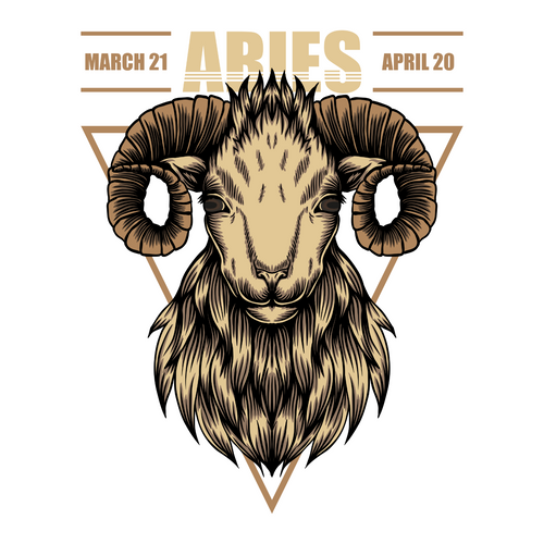 Aries zodiac illustration Fun Gift Poster Canvas Print A0 A1 A2 A3 A4 A5 A6 Art