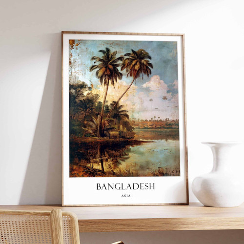9_Bangladesh Poster, Islamic Decor, Islamic Art, Middle Eastern Art, Bangladesh