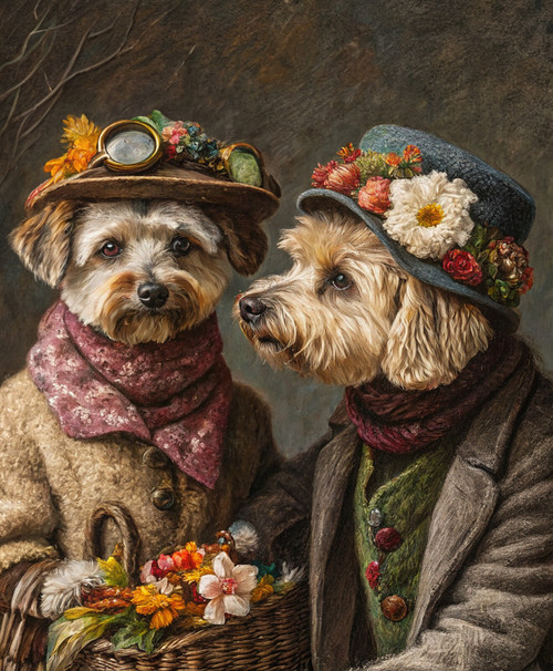 2 Pet Portraits RoyalCustom Pet PortraitCustom Dog CAT PortraitCustom Family Pet