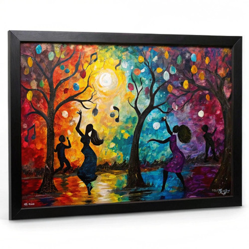 Dancing People Wall Art Oil Style Print Landscape Print Wall Home Office Picture