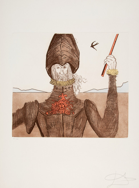 Salvador Dali (1904-1989). Don Quixote, from Historia de Don Quichotte de la Man