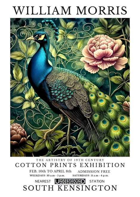 William Morris - Birds (1) Poster Canvas Cotton Print Exhibition A0 A1 A2 A3 A4