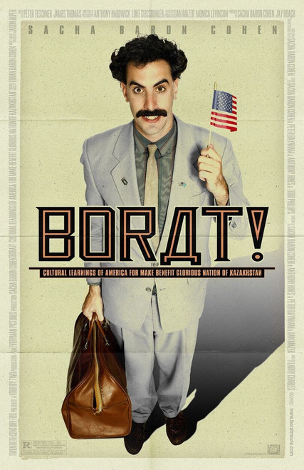 Borat (2006)_2 Movie Film Poster Canvas iconic design
