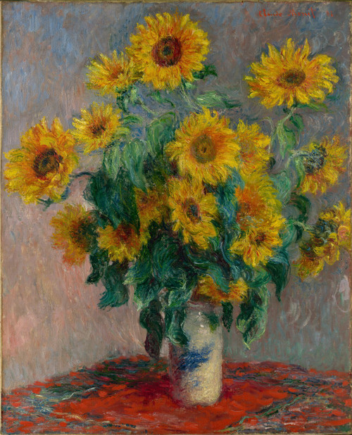 Claude Monet - Bouqyet of Sunflowers Poster Canvas Movie Film Print A0 A1 A2 A3