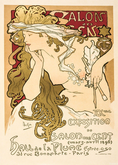 Alphonse Mucha Paintings, Art Nouveau Poster Wall Art Print Pic 8 Poster Canvas