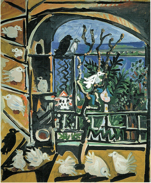 Pablo Picasso - Piggeons 2 Poster Canvas Movie Film Print A0 A1 A2 A3 A4 A5 A6 A