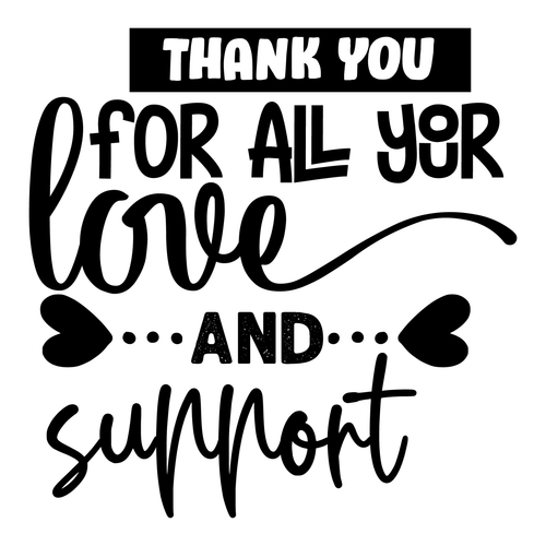 thank you for all your love and support-01 (2) Poster Canvas Movie Film Print A0