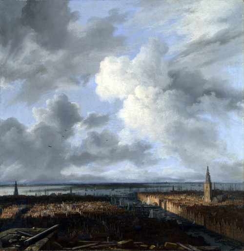 RUISDAEL, Jacob Isaackszon van - A Panoramic View of Amsterdam looking towards t