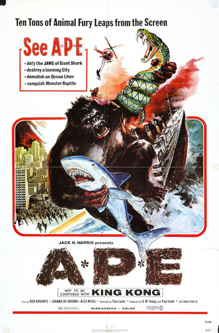 Ape 01 Poster Canvas Movie Film Print A0 A1 A2 A3 A4 A5 A6 Art Wall Decoration